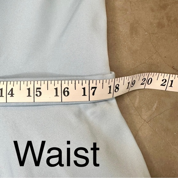 Ieena for Mac Duggal Classic A-Line V-Neck Ballgown Powder Blue Sz12 - Picture 12 of 14